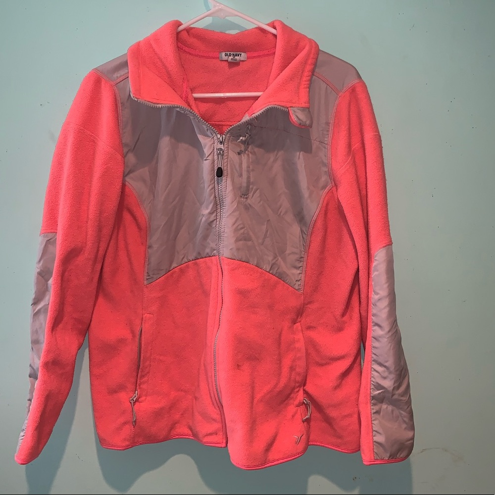 OLD NAVY hot pink fleece jacket